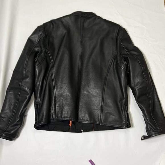NWOT LEATHER BIKER JACKET SIZE XL - Picture 2 of 15